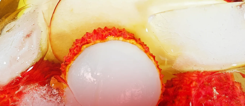 Lychee and snow pear black tea crafted for cold brewing